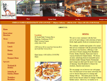 Tablet Screenshot of omegafamilyrestaurant.com